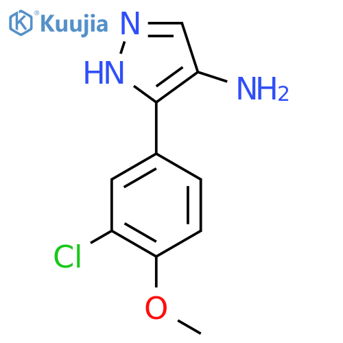 5-(3-chloro-4-methoxyphenyl)-1H-pyrazol-4-amine structure