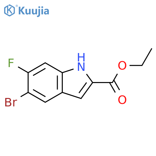 ethyl 5-bromo-6-fluoro-1H-indole-2-carboxylate structure