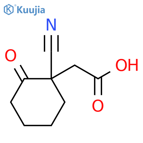 2-(1-cyano-2-oxocyclohexyl)acetic acid structure