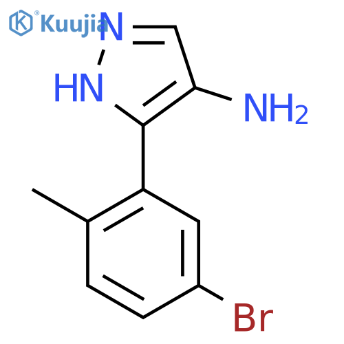 5-(5-bromo-2-methylphenyl)-1H-pyrazol-4-amine structure