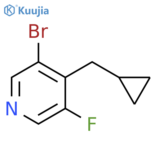 3-bromo-4-(cyclopropylmethyl)-5-fluoropyridine structure