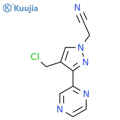 2-(4-(chloromethyl)-3-(pyrazin-2-yl)-1H-pyrazol-1-yl)acetonitrile structure