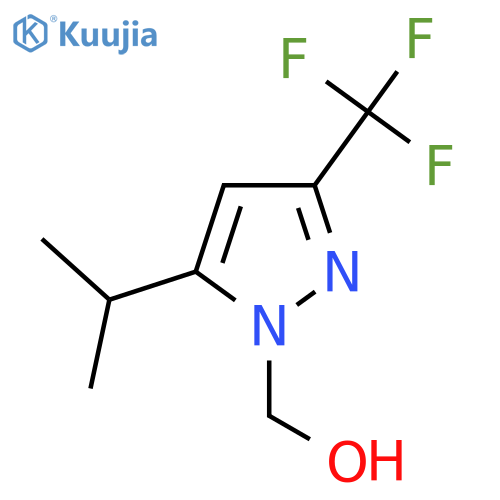 (5-isopropyl-3-(trifluoromethyl)-1H-pyrazol-1-yl)methanol structure