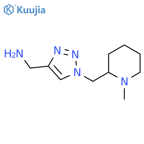 (1-((1-methylpiperidin-2-yl)methyl)-1H-1,2,3-triazol-4-yl)methanamine structure