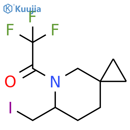 2,2,2-trifluoro-1-6-(iodomethyl)-5-azaspiro2.5octan-5-ylethan-1-one structure