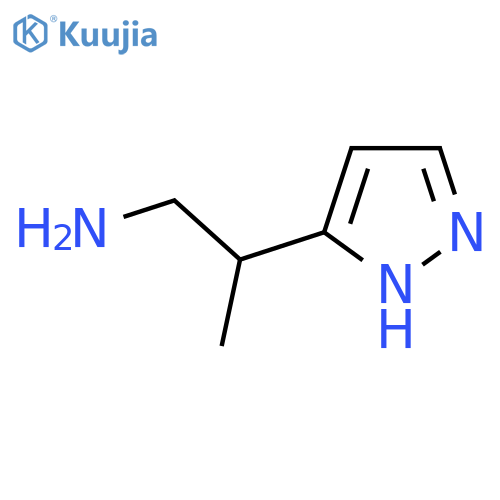 2-(1H-pyrazol-3-yl)propan-1-amine structure