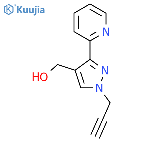 (1-(Prop-2-yn-1-yl)-3-(pyridin-2-yl)-1H-pyrazol-4-yl)methanol structure