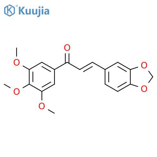 (2E)-3-(2H-1,3-benzodioxol-5-yl)-1-(3,4,5-trimethoxyphenyl)prop-2-en-1-one structure