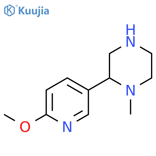 2-(6-methoxypyridin-3-yl)-1-methylpiperazine structure