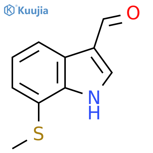7-(methylsulfanyl)-1H-indole-3-carbaldehyde structure