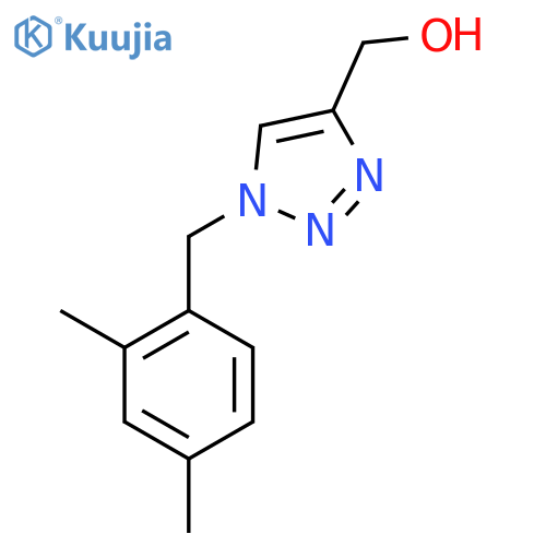 (1-(2,4-dimethylbenzyl)-1H-1,2,3-triazol-4-yl)methanol structure