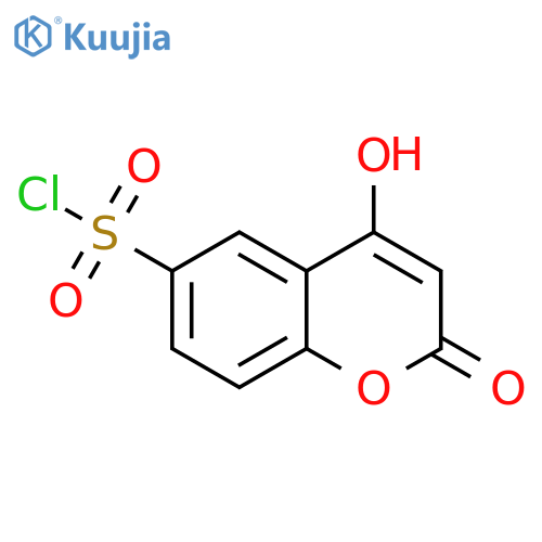 4-hydroxy-2-oxo-2H-chromene-6-sulfonyl chloride structure
