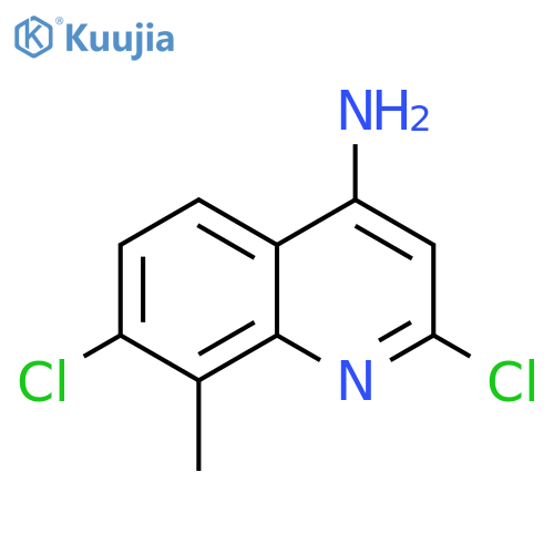 2,7-dichloro-8-methylquinolin-4-amine structure