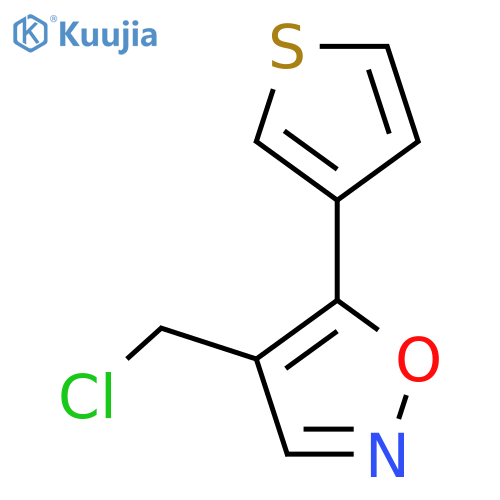 4-(Chloromethyl)-5-(thiophen-3-yl)isoxazole structure