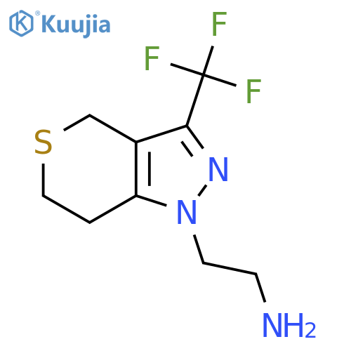 2-(3-(Trifluoromethyl)-6,7-dihydrothiopyrano[4,3-c]pyrazol-1(4H)-yl)ethan-1-amine structure