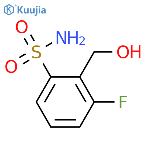 3-fluoro-2-(hydroxymethyl)benzene-1-sulfonamide structure