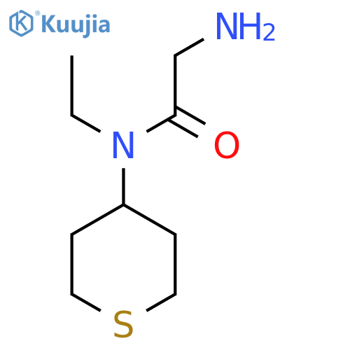 2-Amino-N-ethyl-N-(tetrahydro-2H-thiopyran-4-yl)acetamide structure