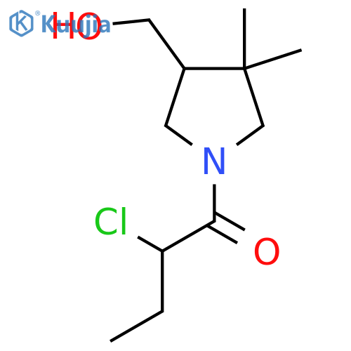 2-Chloro-1-(4-(hydroxymethyl)-3,3-dimethylpyrrolidin-1-yl)butan-1-one structure
