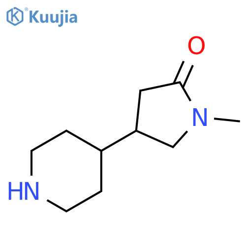 1-methyl-4-(piperidin-4-yl)pyrrolidin-2-one structure