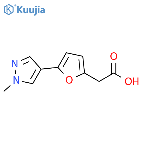 2-Furanacetic acid, 5-(1-methyl-1H-pyrazol-4-yl)- structure