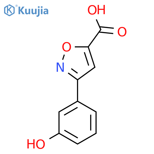 3-(3-hydroxyphenyl)-1,2-oxazole-5-carboxylic acid structure