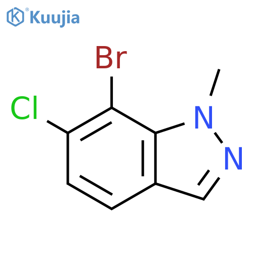 1H-Indazole, 7-bromo-6-chloro-1-methyl- structure
