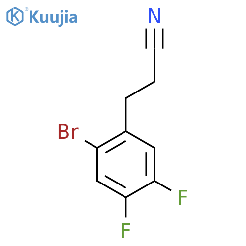 3-(2-bromo-4,5-difluorophenyl)propanenitrile structure