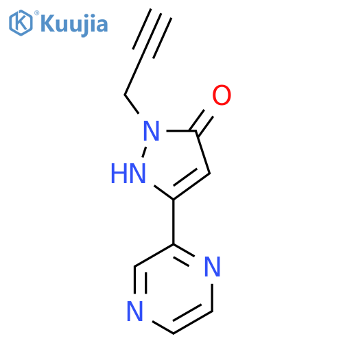 1-(Prop-2-yn-1-yl)-3-(pyrazin-2-yl)-1H-pyrazol-5-ol structure