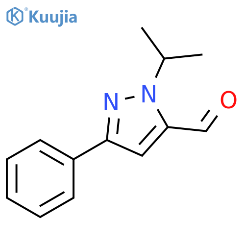 1-isopropyl-3-phenyl-1H-pyrazole-5-carbaldehyde structure