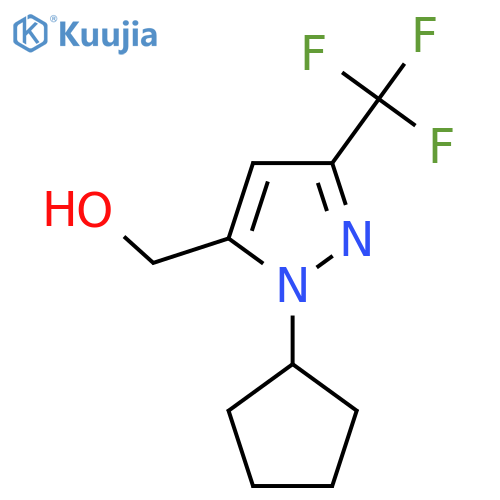 (1-cyclopentyl-3-(trifluoromethyl)-1H-pyrazol-5-yl)methanol structure