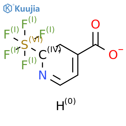 2-(pentafluoro-lambda6-sulfanyl)pyridine-4-carboxylic acid structure