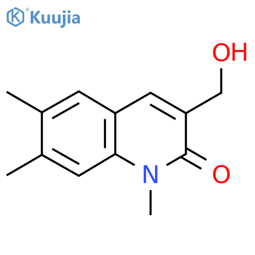 3-(hydroxymethyl)-1,6,7-trimethylquinolin-2(1H)-one structure