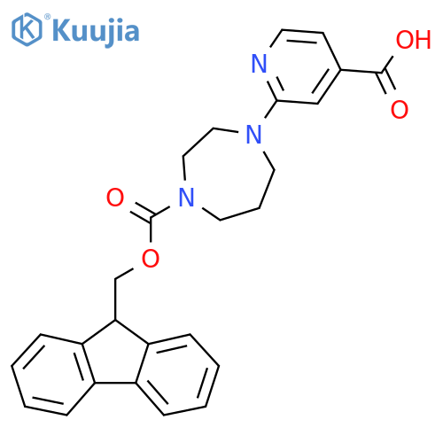 2-(4-{[(9H-fluoren-9-yl)methoxy]carbonyl}-1,4-diazepan-1-yl)pyridine-4-carboxylic acid structure