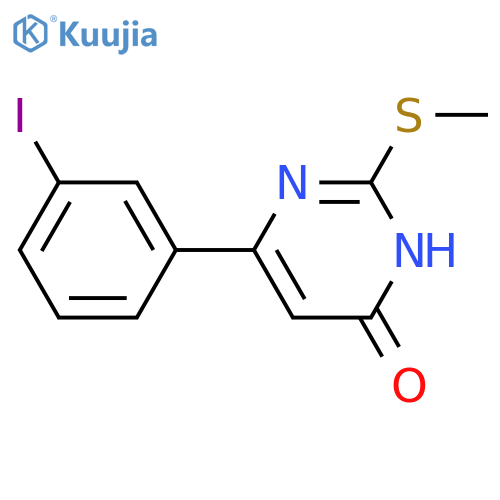 6-(3-iodophenyl)-2-(methylthio)pyrimidin-4(3H)-one structure