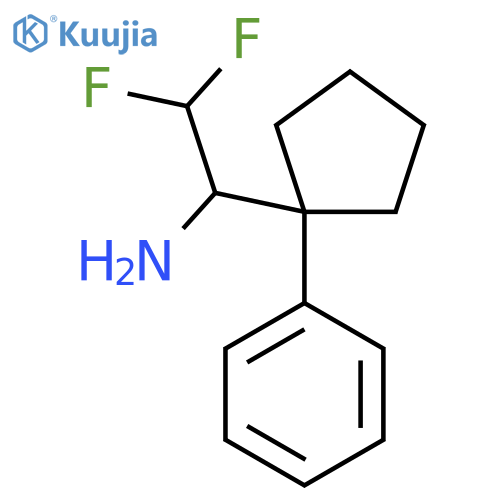 2,2-difluoro-1-(1-phenylcyclopentyl)ethan-1-amine structure