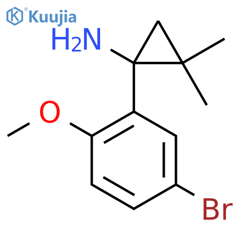 1-(5-bromo-2-methoxyphenyl)-2,2-dimethylcyclopropan-1-amine structure