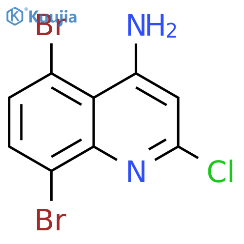 5,8-dibromo-2-chloroquinolin-4-amine structure