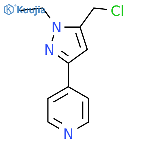 4-(5-(chloromethyl)-1-ethyl-1H-pyrazol-3-yl)pyridine structure