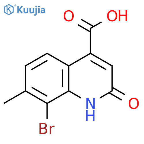 8-bromo-7-methyl-2-oxo-1,2-dihydroquinoline-4-carboxylic acid structure