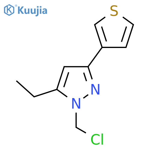 1-(chloromethyl)-5-ethyl-3-(thiophen-3-yl)-1H-pyrazole structure