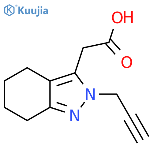 2-(2-(Prop-2-yn-1-yl)-4,5,6,7-tetrahydro-2H-indazol-3-yl)acetic acid structure