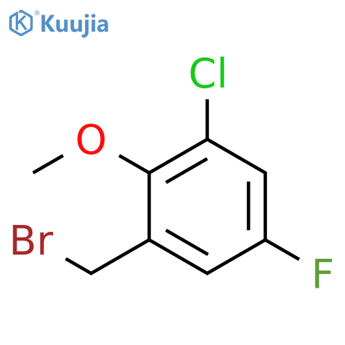 Benzene, 1-(bromomethyl)-3-chloro-5-fluoro-2-methoxy- structure