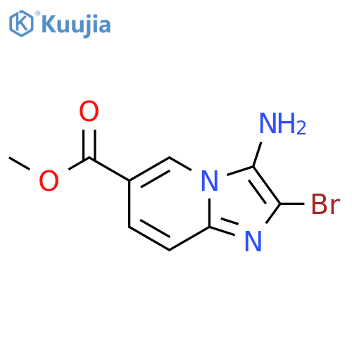 methyl 3-amino-2-bromoimidazo1,2-apyridine-6-carboxylate structure
