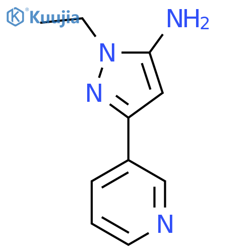 1-ethyl-3-(pyridin-3-yl)-1H-pyrazol-5-amine structure