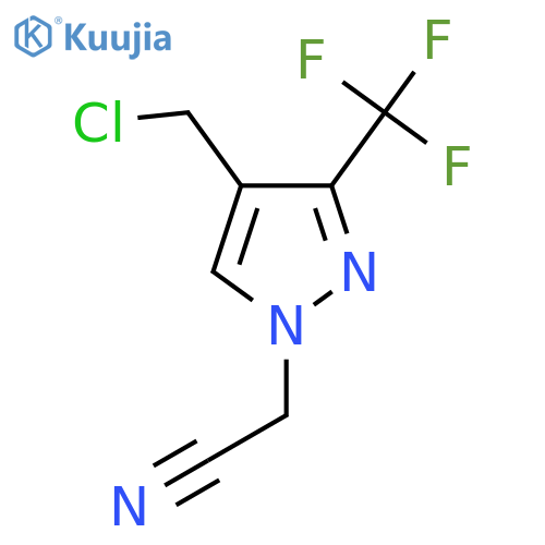 2-(4-(chloromethyl)-3-(trifluoromethyl)-1H-pyrazol-1-yl)acetonitrile structure