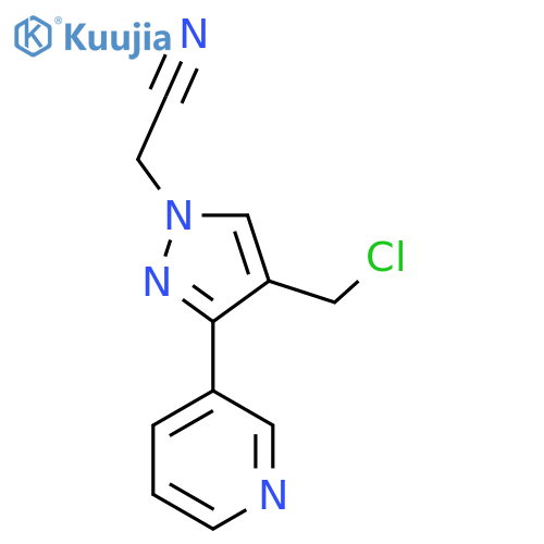 2-(4-(chloromethyl)-3-(pyridin-3-yl)-1H-pyrazol-1-yl)acetonitrile structure