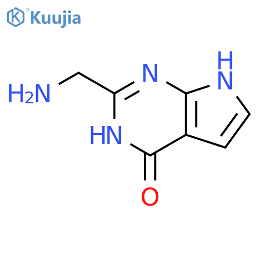 2-(aminomethyl)-7H-pyrrolo2,3-dpyrimidin-4-ol structure