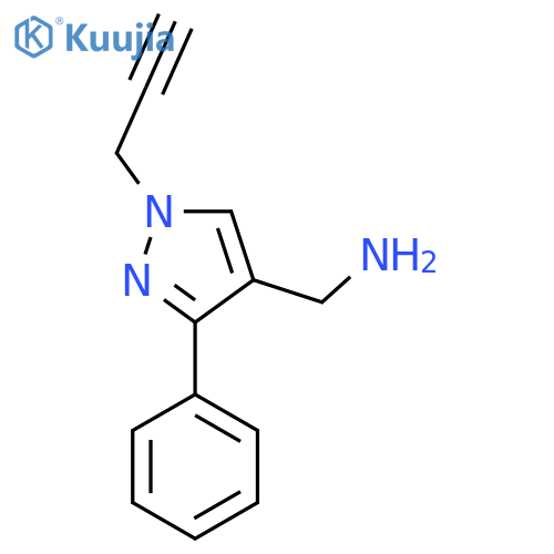 (3-Phenyl-1-(prop-2-yn-1-yl)-1H-pyrazol-4-yl)methanamine structure