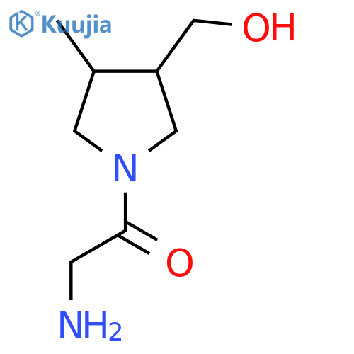 2-Amino-1-(3-(hydroxymethyl)-4-methylpyrrolidin-1-yl)ethan-1-one structure