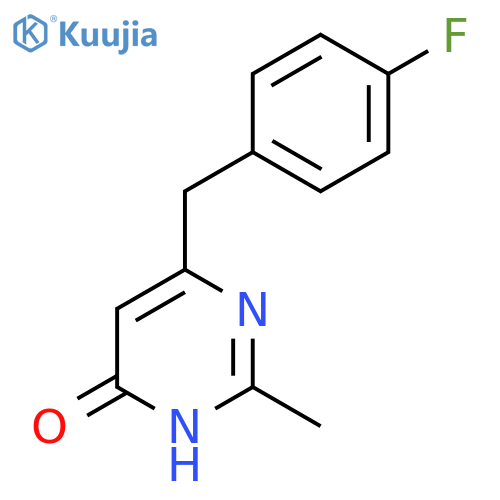 6-(4-fluorobenzyl)-2-methylpyrimidin-4-ol structure